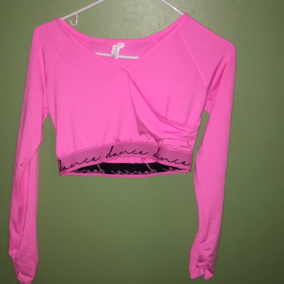 pink dance crop top